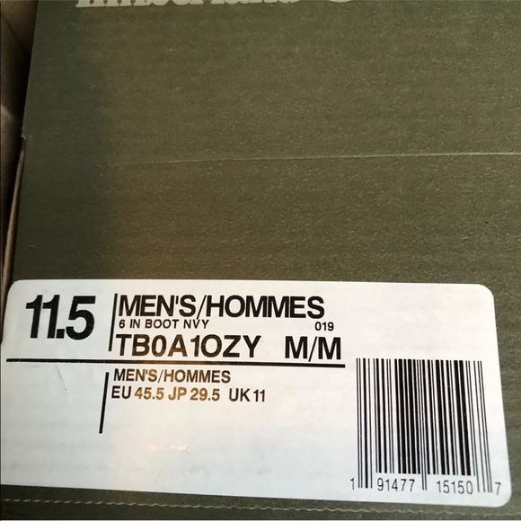 TIMBERLAND Men's 6" Tectuff Boots, Navy Size 11.5 - Picture 7 of 7